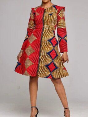Ashafa African Print Jacket Dress